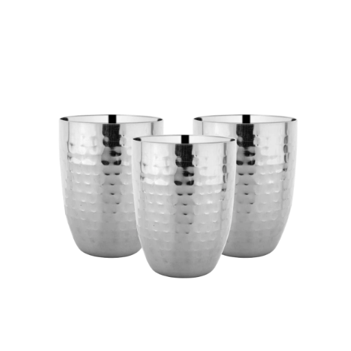 Prince 42 piece Handcrafted Hammered Dinner Set - Image 5